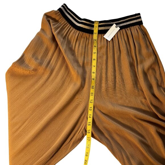 Dolan Left Coast Collection Wide-Leg Gold Pants With Striped Waistband Size M - Picture 7 of 11